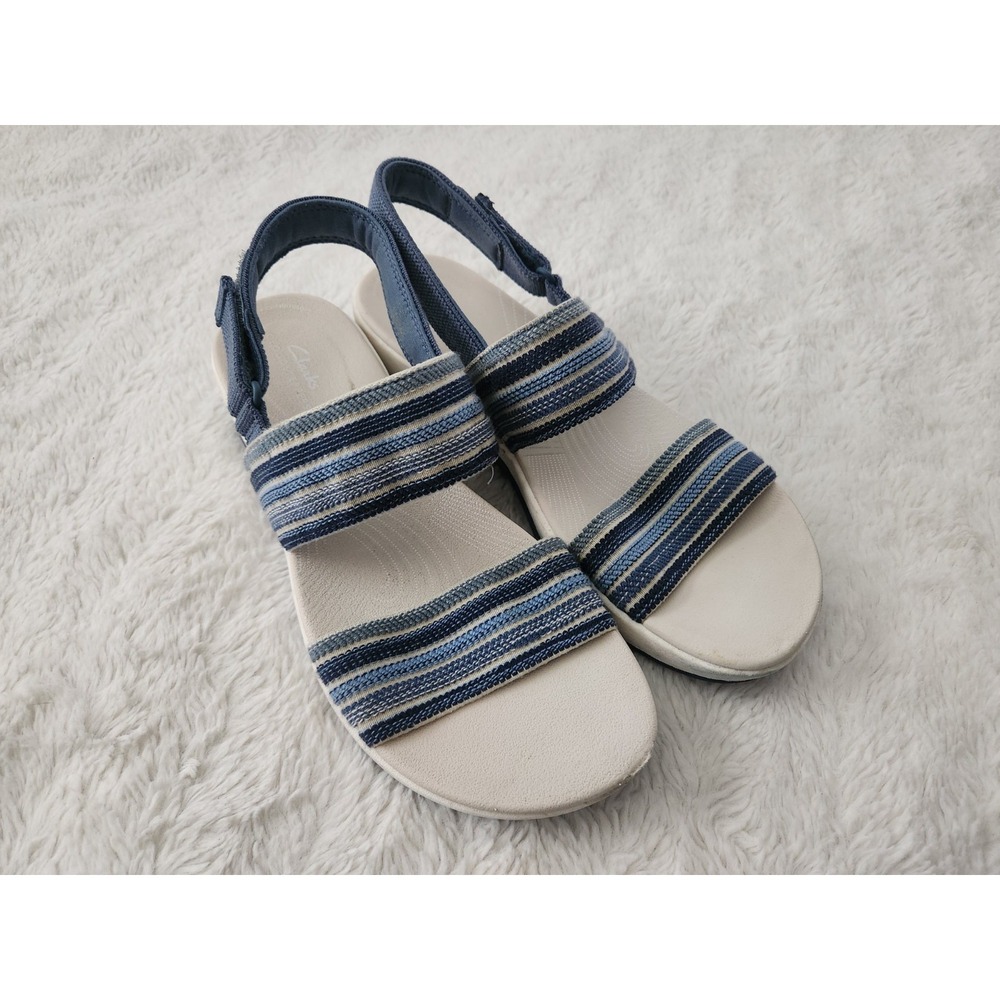 Clarks Cloudsteppers Sport Sandals Arla Stroll Blue Combi Womens Size 9